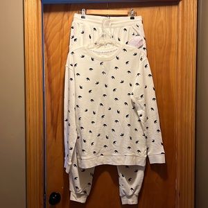 ivory ella matching set, both size medium